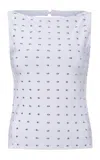 Siedres Zelna Studded Top In White