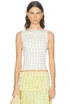 Siedres Stud-embellished Backless Top In White