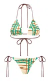 Siedres Zenda Printed Bikini Top In Multi
