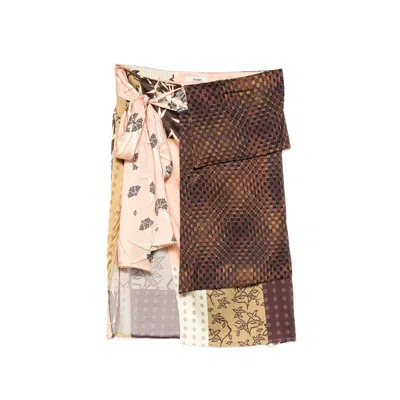 Siedres Zoe Floral-detail Midi Skirt In Multi