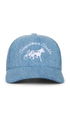 Siegelman Stable Denim Five Panel Hat In 靛蓝色