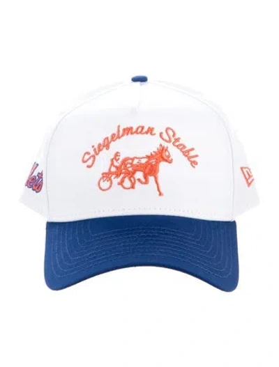 Pre-owned Siegelman Stable Men's White Cotton  Baseball Cap