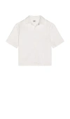 Siegelman Stable Short Sleeve Button Down In 白色