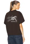 Siegelman Stable X Fwrd Crop Tee In Chocolate Brown