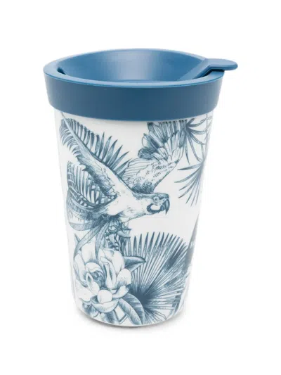 Sieger By Furstenberg Animal-print Travel Mug In Blue