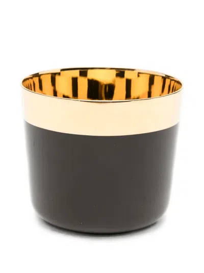 Sieger By Furstenberg Noir Plain Gold-plated Tumbler In Black
