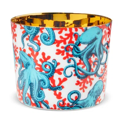 Sieger By Furstenberg Sip Of Gold Tumbler - Beautiful Creatures, Octopus In Multi