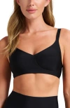 Siella Invisible V-neck Bra In Black