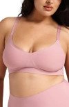 Siella Invisible V-neck Bra In Pink