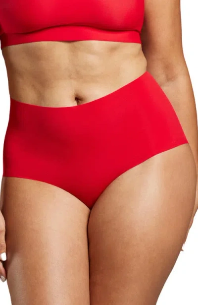 Siella Microfiber High Waist In Chilean Red