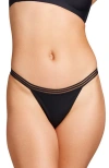 Siella Microfiber Thong In Black
