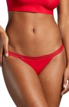 Siella Microfiber Thong In Chilean Red