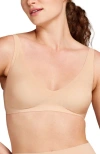 Siella No-show Plunge Non-padded Bra In Maple Sugar