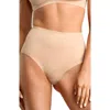 Siella No Show Shapewear Brief In Maple Sugar