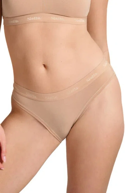 Siella Organic Cotton Bikini In Neutral