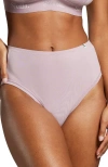 Siella Organic Cotton High Waist Brief In Lavender