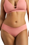Siella Organic Cotton No-show Bikini In Pink