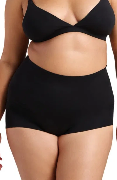 Siella Organic Cotton No-show Shaping Boy Short In Black