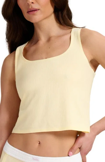 Siella Organic Cotton Rib Tank In Yellow