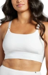 Siella Organic Cotton Scoop Neck Bralette In White
