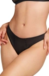 Siella Power Mesh Thong In Black