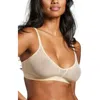 Siella Power Mesh Triangle Bra In Sand