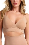 Siella Sculpt V-neck Bra In Brown