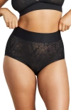 Siella Soft Lace Boy Brief In Black