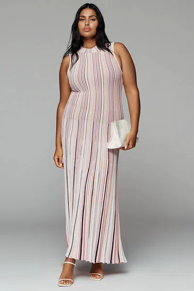 Siempre High-neck Maxi Dress In Multi