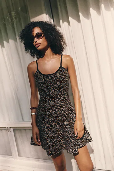 Siempre Jacquard Mini Sweater Dress In Multi
