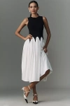 Siempre Michelle Sleeveless Colorblock Midi Dress In Multicolor