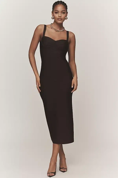 Siempre X Anthropologie Sweetheart Bandage Maxi Dress In Black