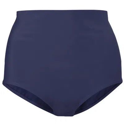 Siena And Co. Women's High Waisted Swim Briefs Navy Blue