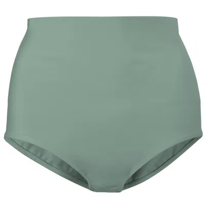 Siena And Co. Women's High Waisted Swim Briefs Olive Green