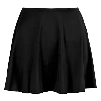 Siena And Co. Women's High Waisted Swim Skirt With Briefs Black