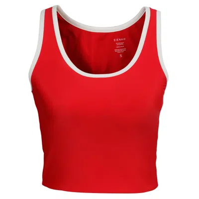 Siena And Co. Women's Retro Crop Top Red
