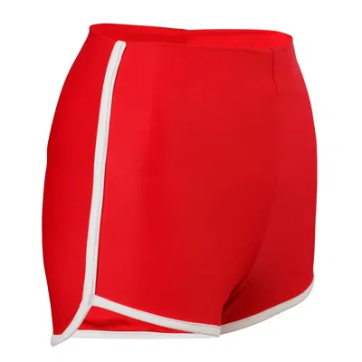 Siena And Co. Women's Retro Swim Boy Short Red