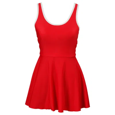 Siena And Co. Women's Retro Swim Dress Red