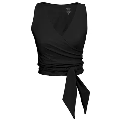 Siena And Co. Women's Reversible Wrap Top Black