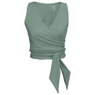Siena And Co. Women's Reversible Wrap Top Olive Green