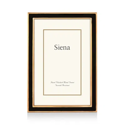 Siena Black Enamel With Gold Frame, 8 X 10