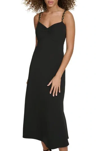 Siena Chain Strap Maxi Dress In Black