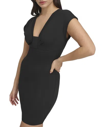 Siena Crepe Scuba Mini Dress In Black