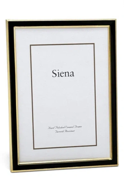 Siena Enamel & Goldtone Border 8" X 10" Picture Frame In Black