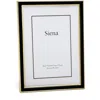 Siena Enamel & Goldtone Border 5" X 7" Picture Frame In Black