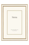 Siena White Enamel With Gold Frame, 8 X 10 In White/gold