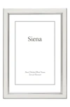 Siena Enamel & Silvertone 5 X 7-inch Picture Frame In White/silver