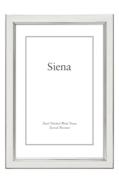 Siena Enamel & Silvertone 5 X 7-inch Picture Frame In White/silver