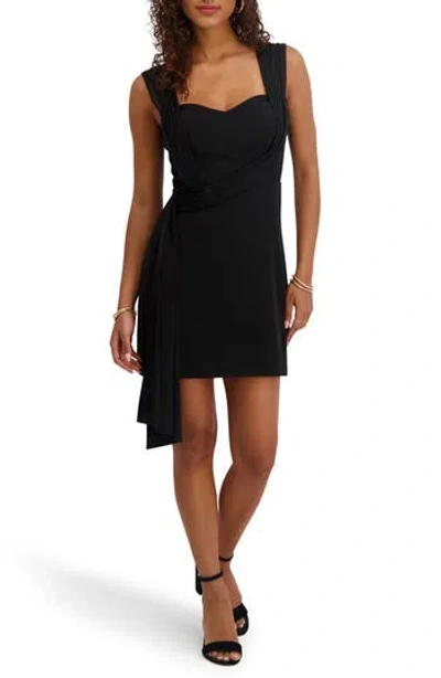 Siena Gab Soft Touch Pleated Minidress In Brown