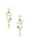 Siena Jewelry Star Earring In 14k Yellow Gold  Diamond  & Sapphire